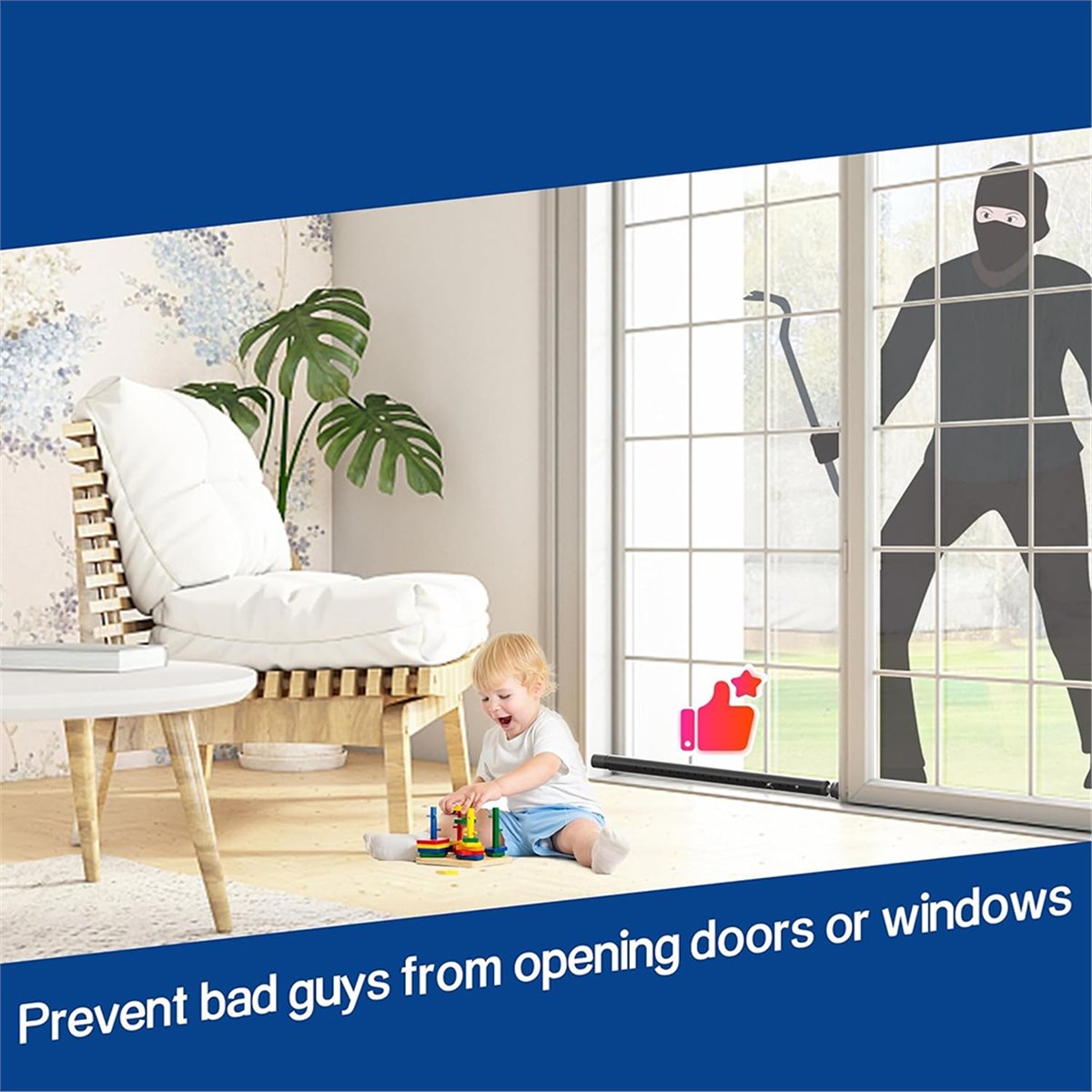 Window Lock Bar - Защитная планка для раздвижных дверей A20I,