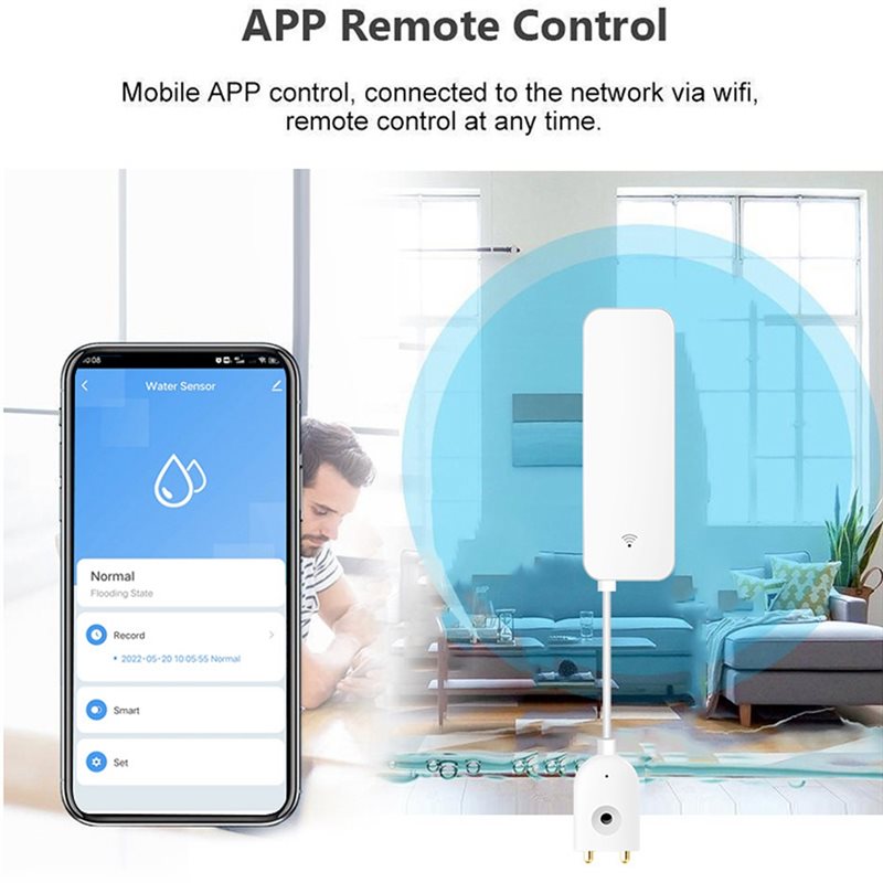 DTEN-Tuya Умный Wi-Fi датчик у – обзор и цена Water Alarm Sensor